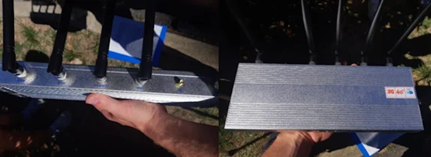 Støjsender: En støjsender - eller radio-jammer